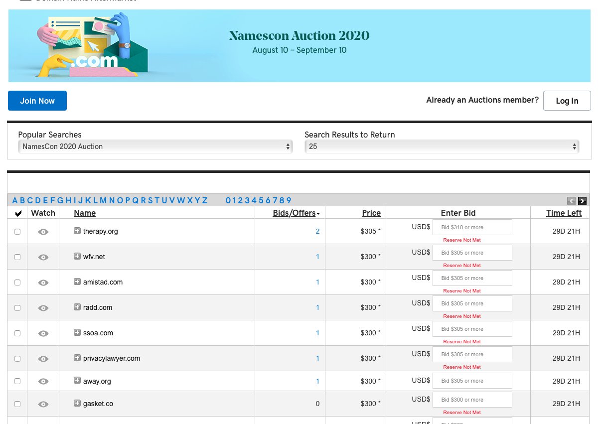 GoDaddy Auctions (godaddyauctions) / Twitter