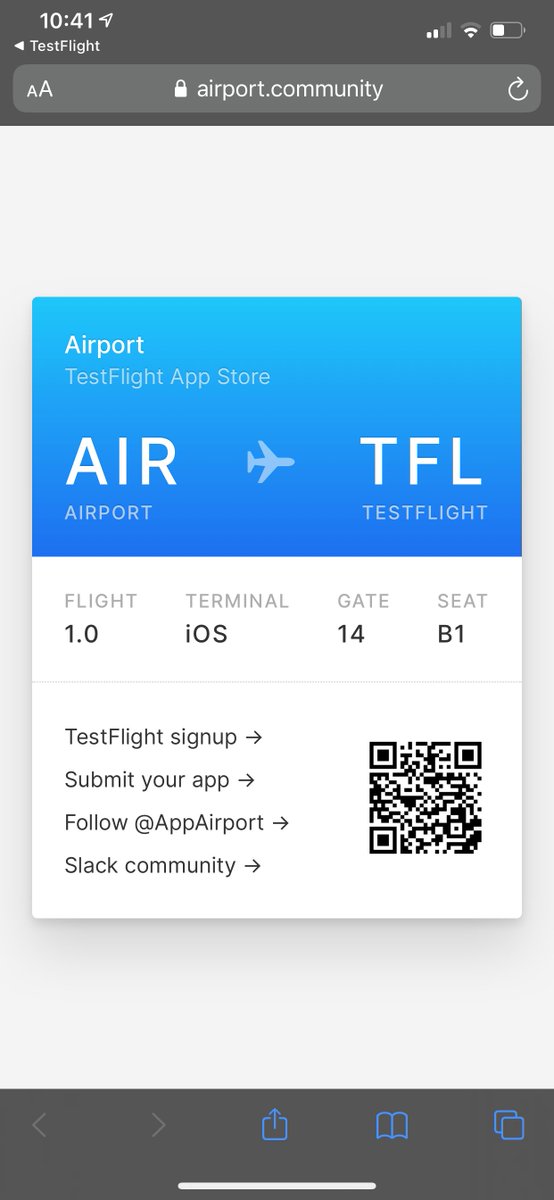 This Week in Apps:  @AppAirport  @jsngr App Store for TestFlights Access 100's of α + β apps Surfaces up-&-comers a la PH Effective curation of Popular & more "Upcoming" builds anticipation Supportive Slack community Possibly add "Reviews?"Sneak peek 