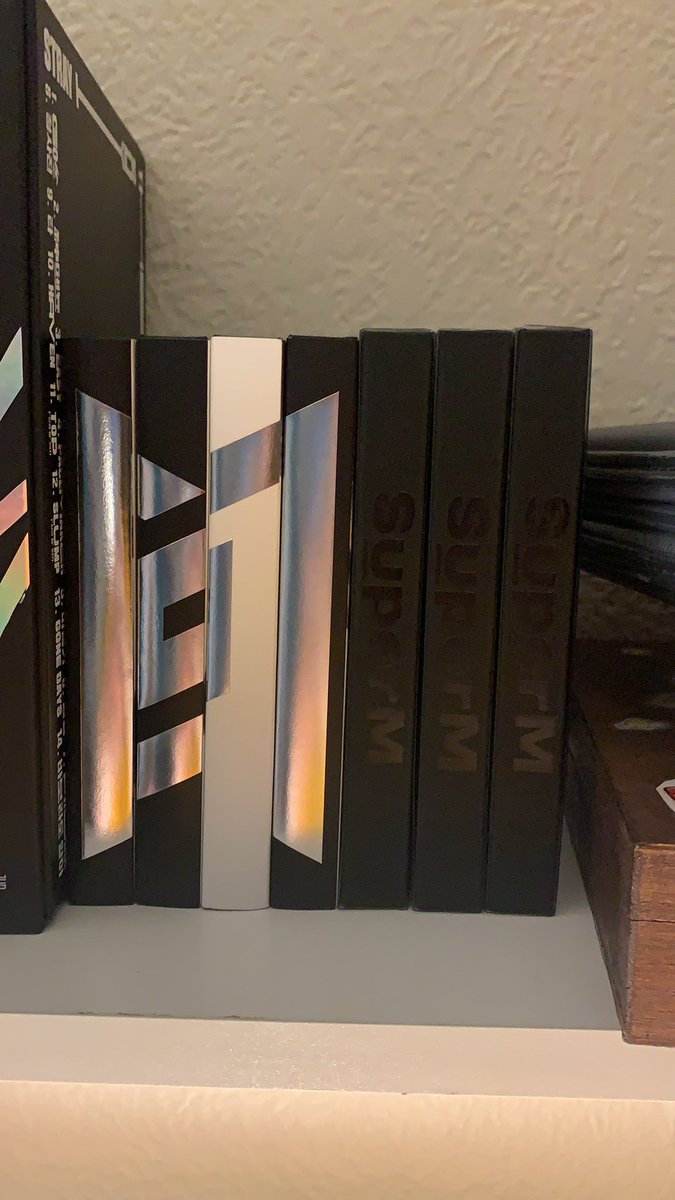 Current collection with taemin, kai, Mark (korean version), and Lucas versions along with three ot7 albums.