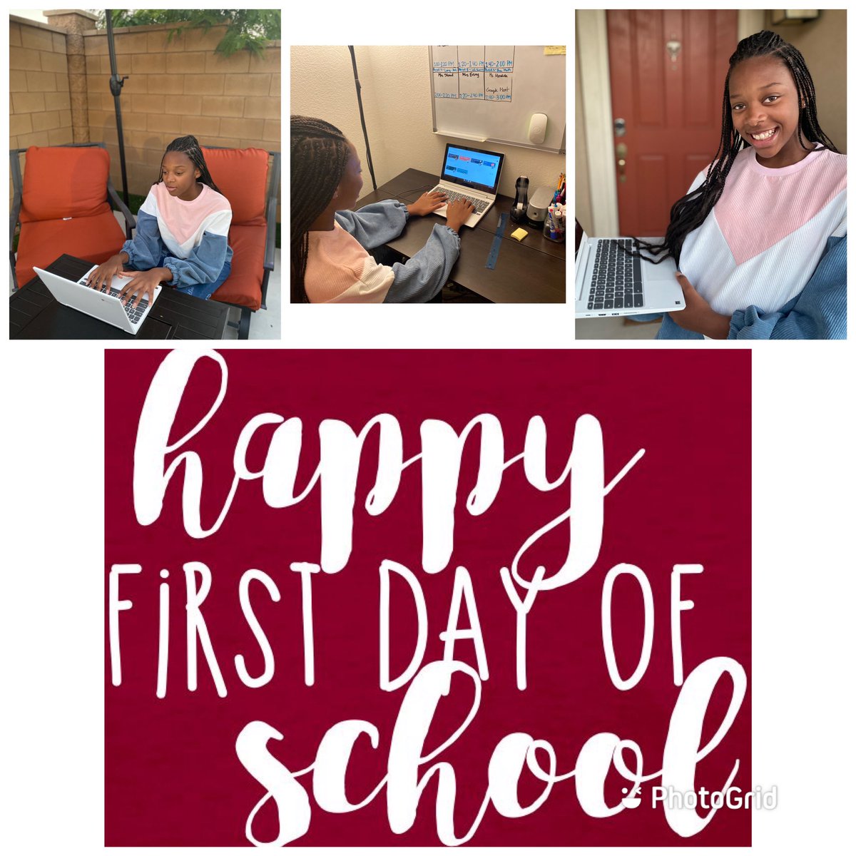 So...7th grade started today....#wheresmybaby #1stday #virtuallearning #flexibleseating #zoomzoom #wegotthis #classof2026