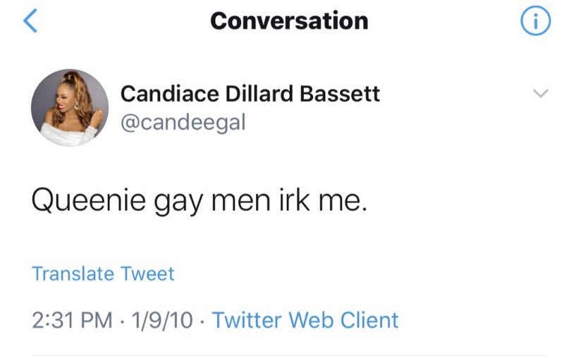 Candiace Dillard Bassett’s homophobic tweets | a thread