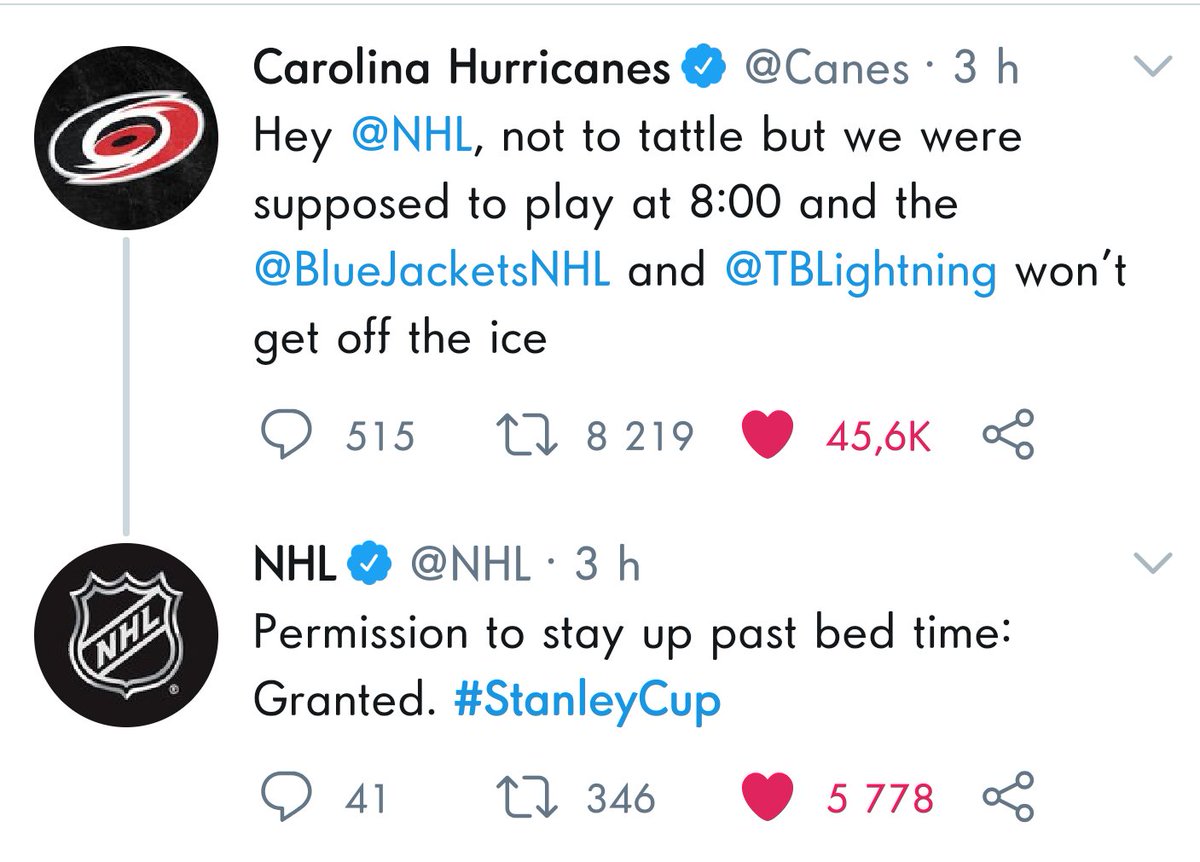 brianna_pham's tweet photo. @Canes has hands-down the best Twitter acc in the league 😂

There's nothing like the #StanleyCupPlayoffs https://t.co/7nzJPSYicG