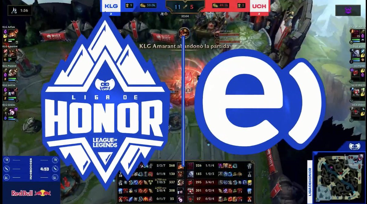 KLGLOLFANS's tweet photo. ¡Tenemos GG para @KaosLatinGamers que vence a @AzulesEsportsLA en una infartante semifinal que termina 3-2 a favor del rino, avanzando así a la final contra UC!

#GoKLG #KAOTICOS #LigaDeHonorEntel https://t.co/xkQIz3K4RT