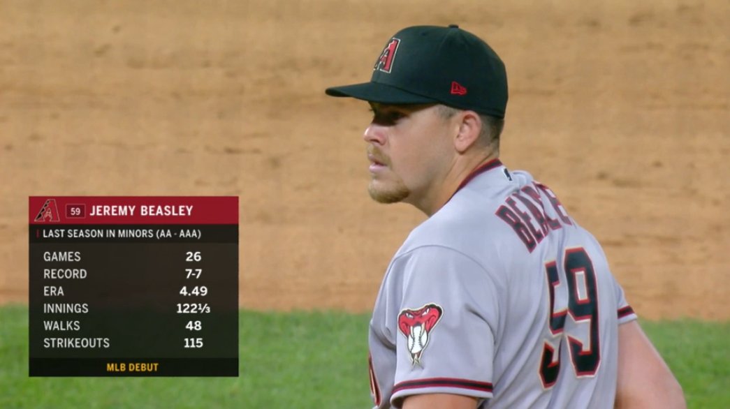19,773rd player in MLB history: Jeremy Beasley- 2 years at Darton State (JuCo in GA) then transferred to Clemson where he was a reliever- 30th round pick by LAA in 2017, was then moved back to being a starter- traded to ARI for Matt Andriese in Jan. 2020- throws a splitter