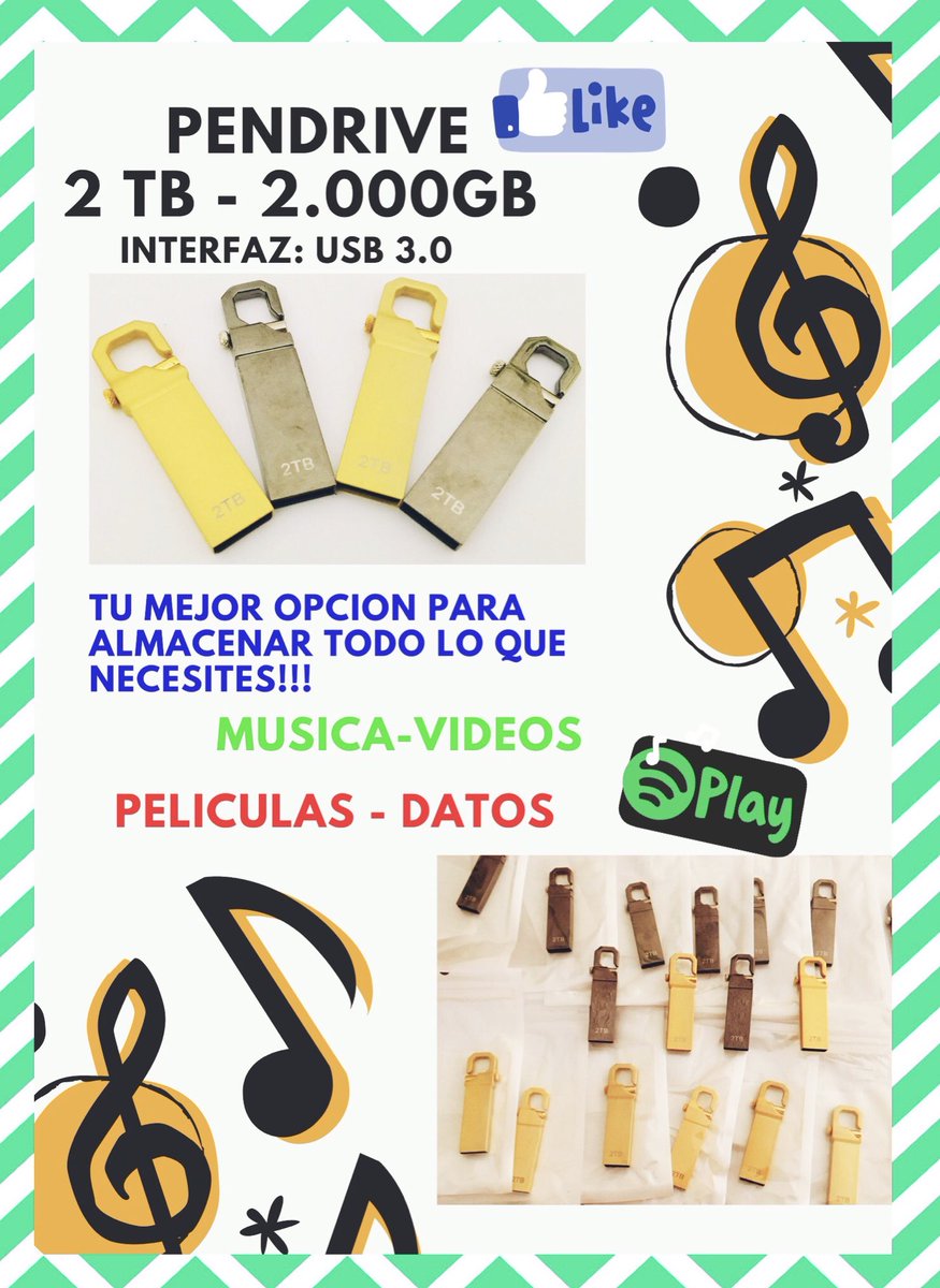 Freddyo70761738's tweet image. Pendrive 2tb en 15$
