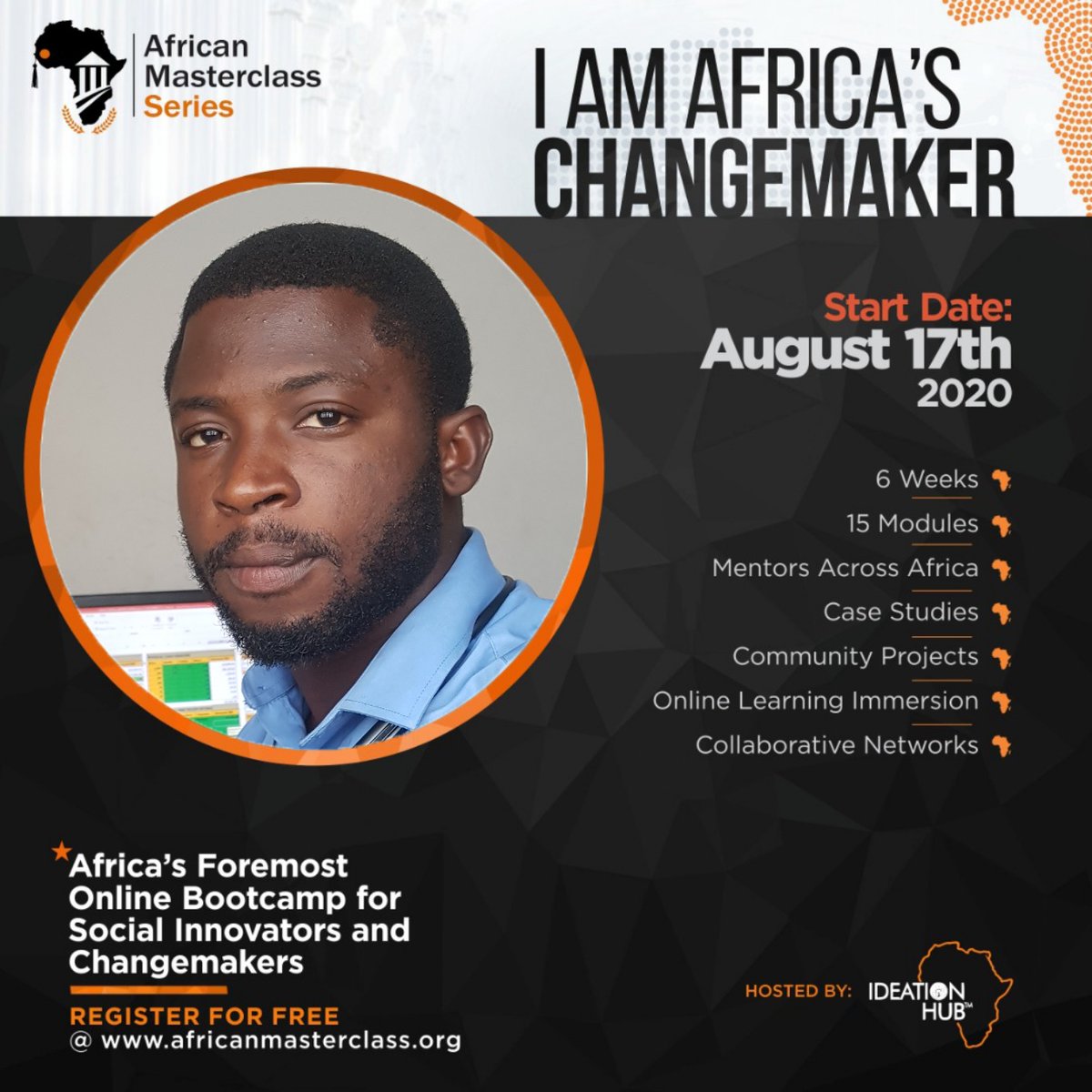OluwaisAde's tweet photo. you wouldn't want to miss out on this thought-provoking conversations and insights the African Master Class Series has to offer.

@ideationhubafrica

 #AfricanChangemakers 
#AfricanMasterClassSeries  #SocialChange https://t.co/6sHm67GIcN