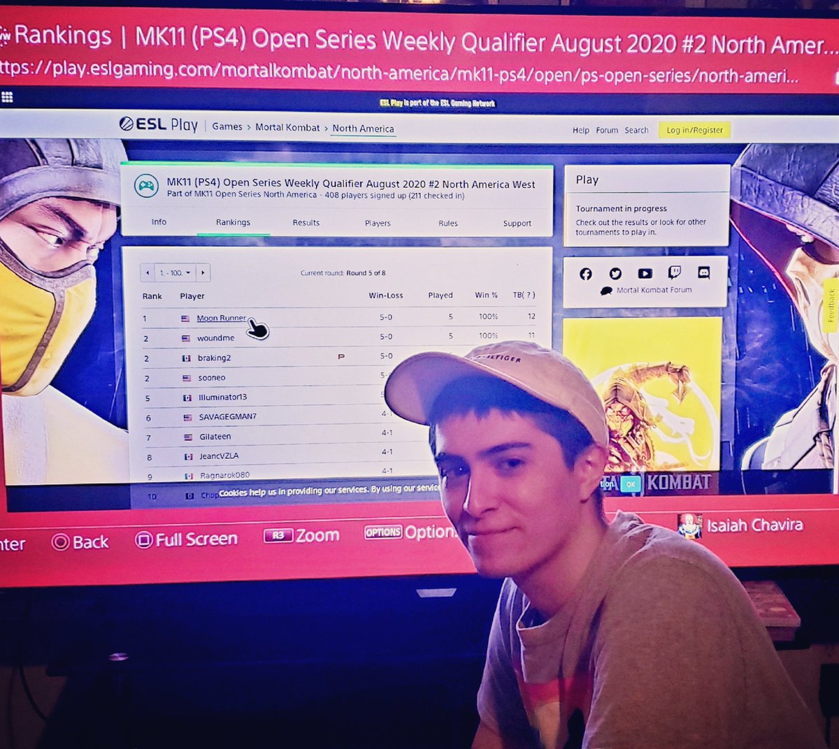 82kaylee's tweet photo. @MortalKombat @PlayStation Last night was my son's 1st ever tournament by the 6th round he was in 1st place by three 8th he came in 4th overall. So damn proud of him. Someone sponsor him @Puddle_Guy #MOONRUNNER https://t.co/ZaSnYeT8PX