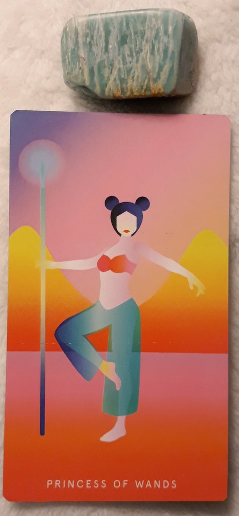 WitchesFor's tweet photo. The #TarotOfTheDay is Princess of Wands from the Monday Mystic Deck
The #CrystalOfTheDay is Amazonite
.
#YangGangOracles #witchesforyang #witchyshit #witch #divination #psychology #tarot #crystals #crystal #introspection https://t.co/bJfQhDMmMJ