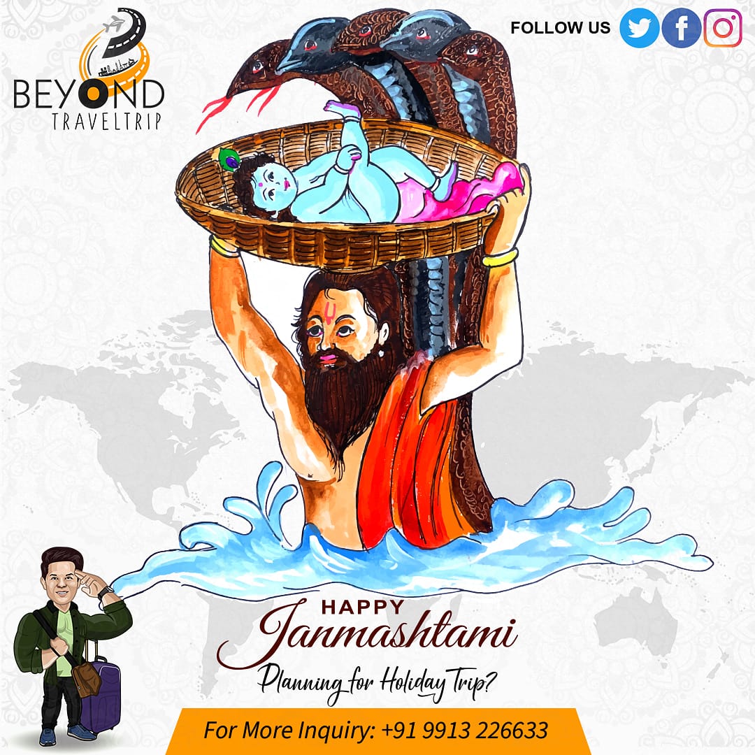 BTraveltrip's tweet photo. May Shri Krishna shower you with his choicest blessings on the auspicious day of Shri Krishna Janmashtami.
.
#beyondtraveltrip #beastoryteller #krishnajanmashtami #krishna #radhakrishna #lordkrisha https://t.co/Ag1h6nLyQO