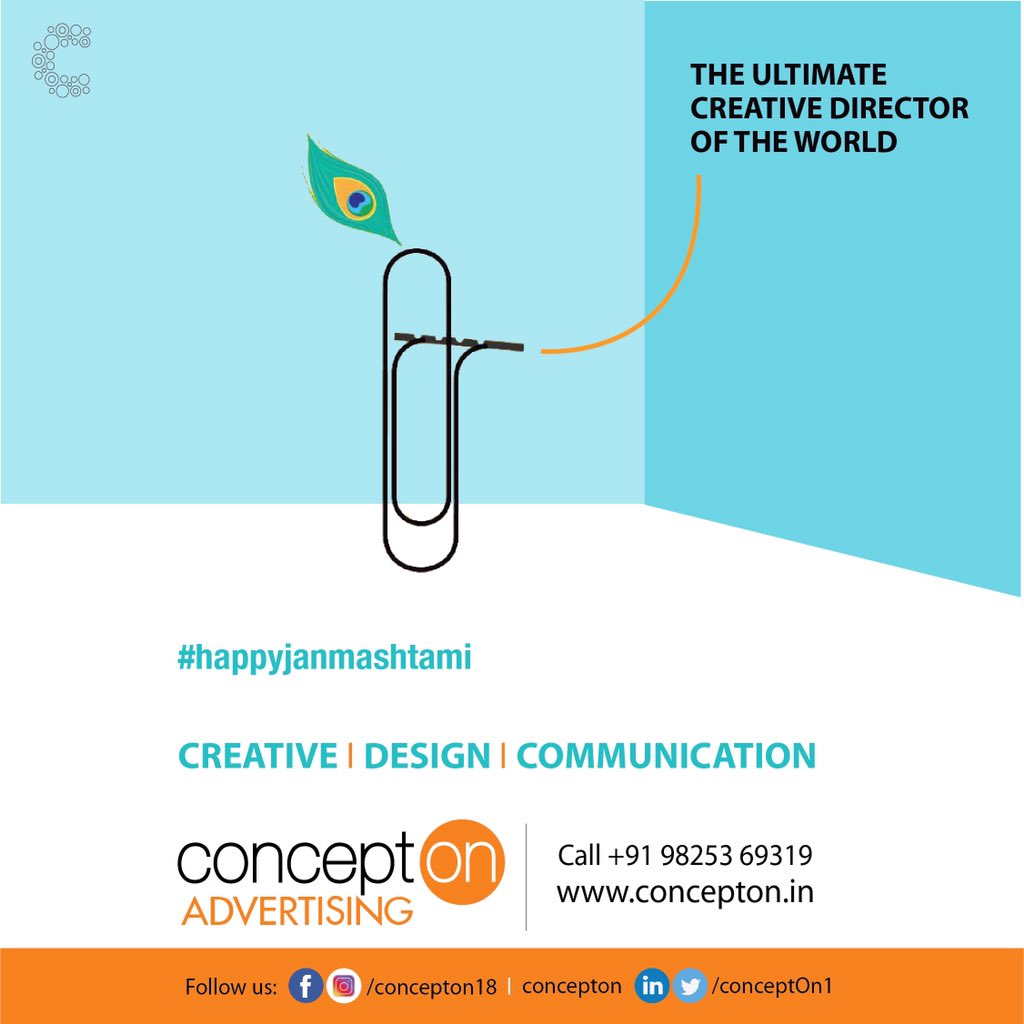 Concepton_advt's tweet photo. Contact us +91 9825369319 for Successful Online Brand Building. #happyjanmashtami #ConceptOn #marketing #socialmedia #creative #facebook #design #instagram #Gujarat #india #branding https://t.co/w9q5xDXOcv