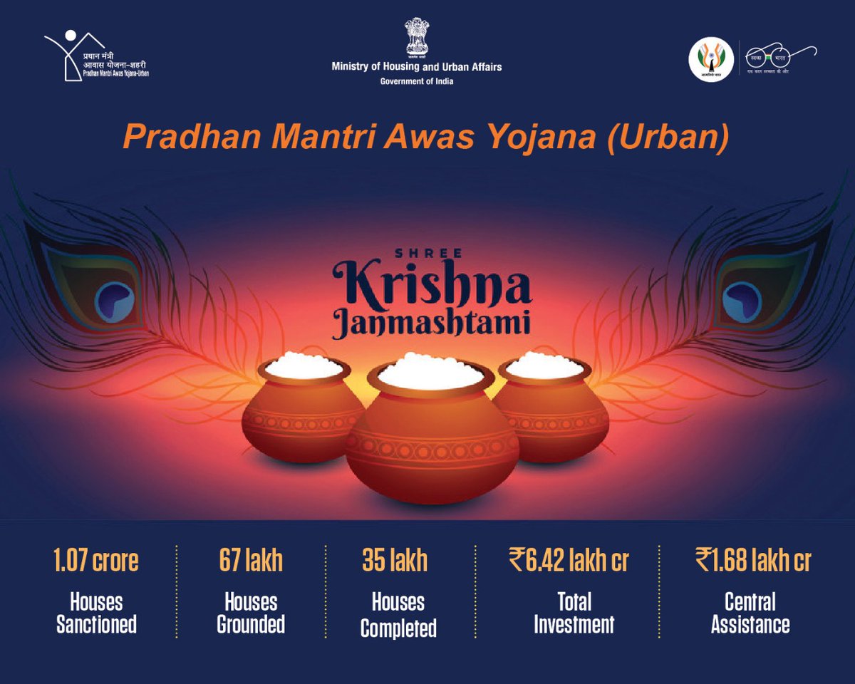 हमें मिला अपने नए घर का सहारा और इस जन्माष्टमी पर बाल गोपाल के आशीर्वाद से बढ़ाएंगे अपने घर की शोभा ।

#HousingForAll #Janmashtami