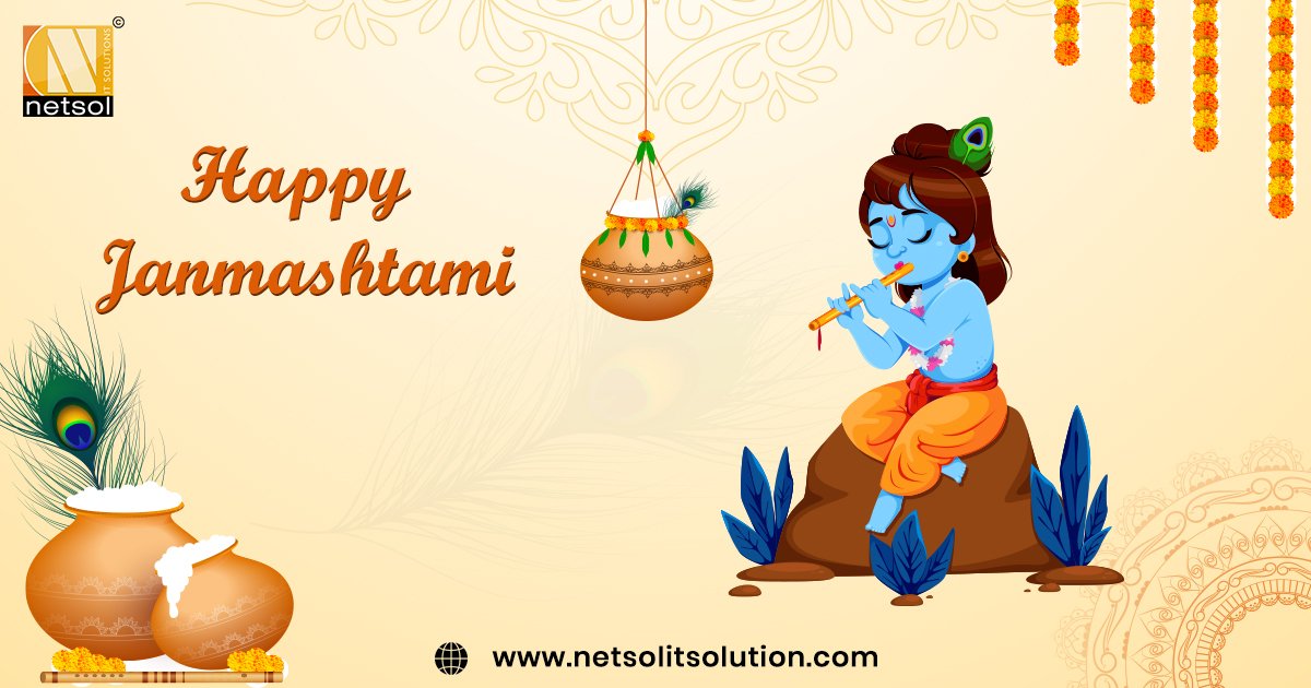 NetsolIT's tweet image. On this Janmashtami, may all your wishes come true and may Nand Gopal shower his blessings on you and your loved ones! Happy Janmashtami!

#janmastami2020 #bestwebdevelopmentcompany #surat #india