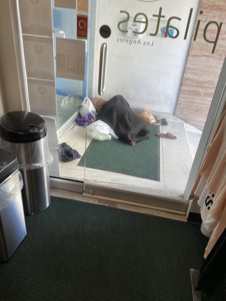 drpilatesLA's tweet photo. @GavinNewsom Do you think this is ok?
Why isn’t anything being done to help people that are living on the streets of Los Angeles?  I have never seen anything like this before and its getting worse daily. This was today in front of my business that is closed due to the mandate #helpthehomeless https://t.co/5VDzEXumai