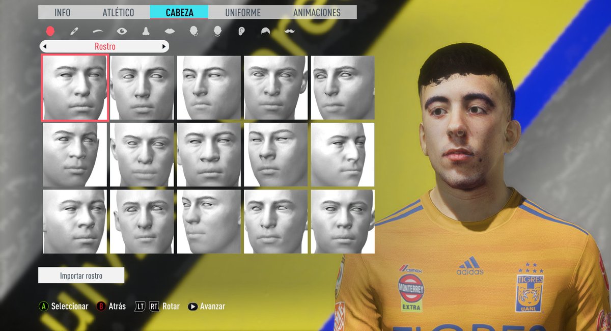 fiferodelnorte's tweet photo. First version of Leo Fernández 🇺🇾from @TigresOficial 🇲🇽 FIFA 20| Primera versión de Leo Fernández 🇺🇾  #Tigres 🇲🇽 para #FIFA20 

#Facemod #FIFAMODS #FIFA21 #GenericFaces #LigaBBVAMX #EstoEsTigres #Incomparables 

Download Link/Link de descarga:
https://t.co/YxWE9zmusp https://t.co/ahCSJg4DB2