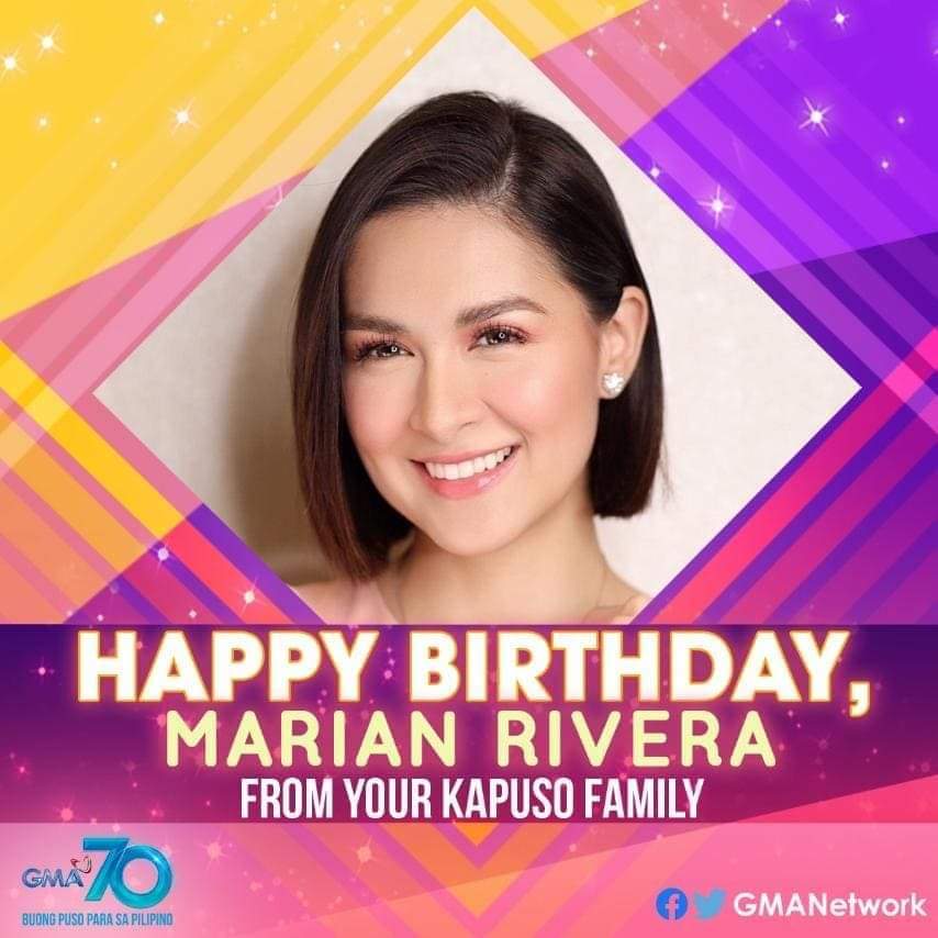 Happy Birthday Ms.Marian Rivera mula sa aming mga Kapuso Brigade KapusoBrigade 