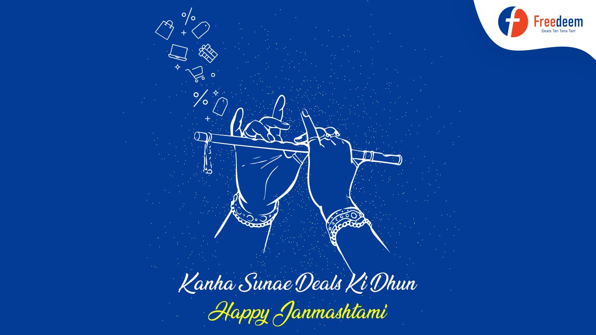freedeem's tweet photo. May Lord Krishna redeem your lives and help you deal with all challenges.
Freedeem wishes you a delightful Krishna Janmashtami!

#freedeemapp #Janmasthami #Janmashtamispecial #janmastami2020 #janmashatmi2020 https://t.co/ki2zzvDYWx