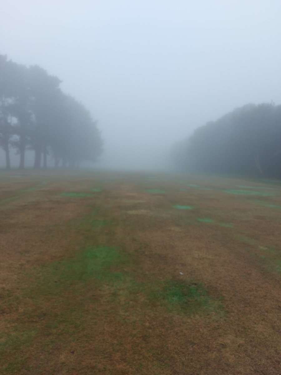 TehidyParkGC's tweet photo. Due to the conditions and having consulted a local weather base we are unfortunately having to cancel today's better ball. The mist is thick enough to make visibility poor and unsafe to play. https://t.co/Nog53BRnzh