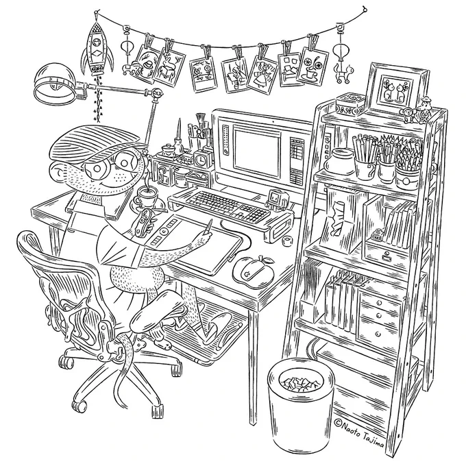 #作業環境 線画。 