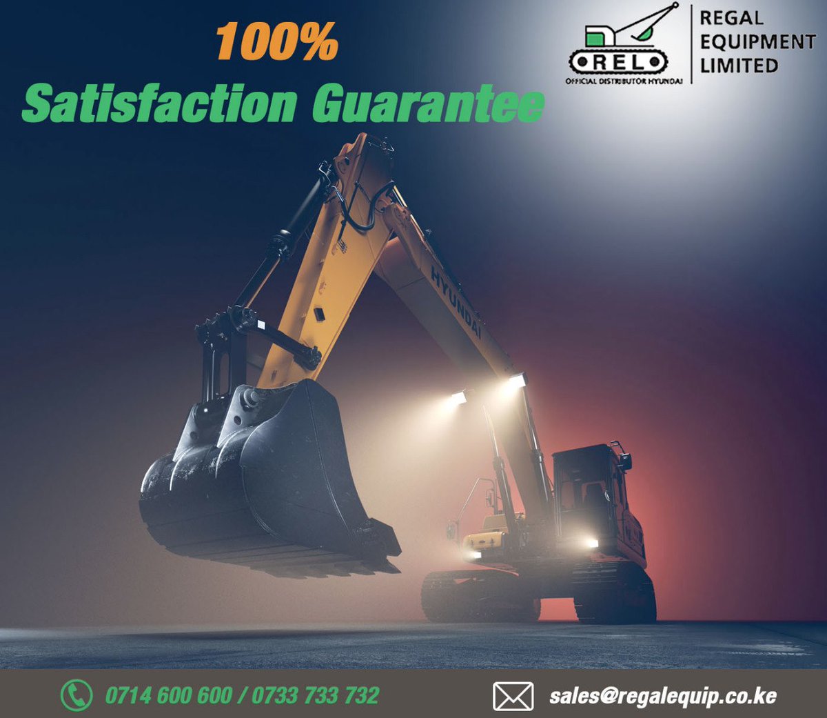 RegalLimited's tweet photo. Looking for good satisfaction guarantees? Regal Equipment Limited #canhelp
Construction you can count on. Call us: 0714600600/0733733732 Email: sales@regalequip.co.ke
#HyundaiConstructionEquipments #RegalEquipmentLimited https://t.co/WHo0X2D1Qt