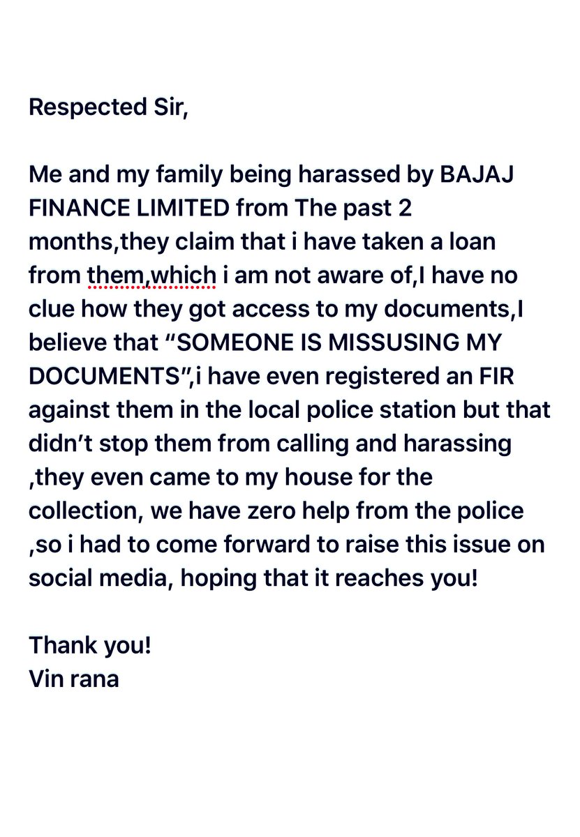 Vin (@vinrana1986) on Twitter photo Share if possible!
<a href="/ArvindKejriwal/">Arvind Kejriwal</a> <a href="/DelhiPolice/">Delhi Police</a> <a href="/narendramodi/">Narendra Modi</a> <a href="/sanjivrbajaj/">Sanjiv Bajaj</a> <a href="/DCP_CCC_Delhi/">Amit Kumar Singh</a> #CyberCrime #bajajfinserv #Fraud #bajajfinancelimited Share if possible!
<a href="/ArvindKejriwal/">Arvind Kejriwal</a> <a href="/DelhiPolice/">Delhi Police</a> <a href="/narendramodi/">Narendra Modi</a> <a href="/sanjivrbajaj/">Sanjiv Bajaj</a> <a href="/DCP_CCC_Delhi/">Amit Kumar Singh</a> #CyberCrime #bajajfinserv #Fraud #bajajfinancelimited