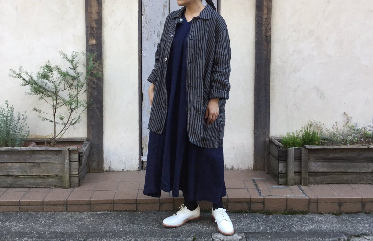 フラワープリント nest Robe リネンラフスリーブ2way ワンピース