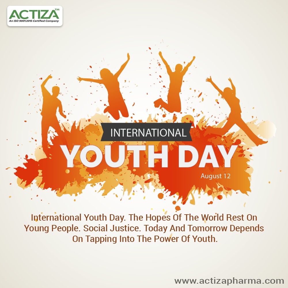 actizapharma_'s tweet photo. Today is International #YouthDay and another #opportunity to celebrate youths’ actions and initiatives.

The youth is the backbone of any nation and they determine the future of any given #society.

#IYD2020
#YouthDay2020
#InternationalYouthDay
#actizapharma https://t.co/ShBMwiFflQ