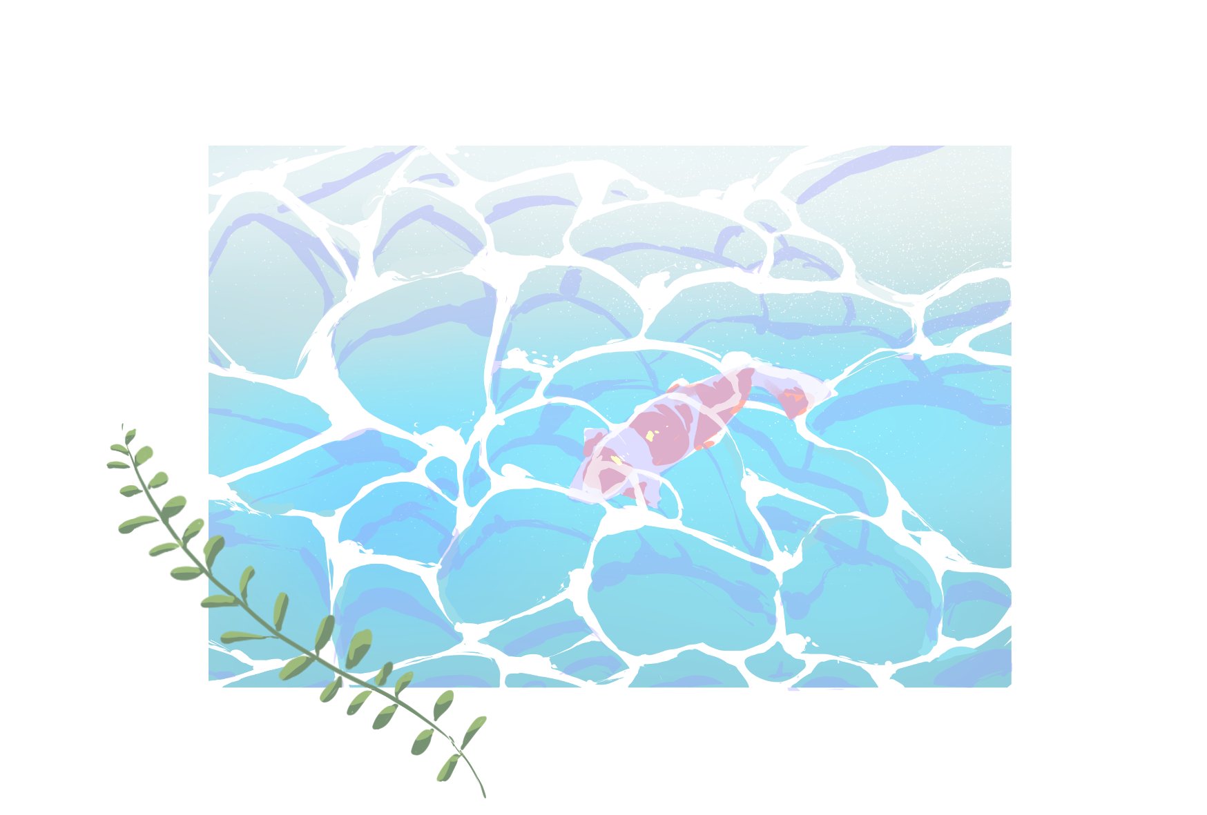 Sara 絵柄模索中 一部の宿題の下書きも一応あげときます それと夏休みのしおりの表紙絵描いたんでそれの下書きも 下書きばっか笑 水面むずかった それですごく浅い池か川になりましたとさ 夏休み 夏 下書き デジタルイラスト 水面 T Co