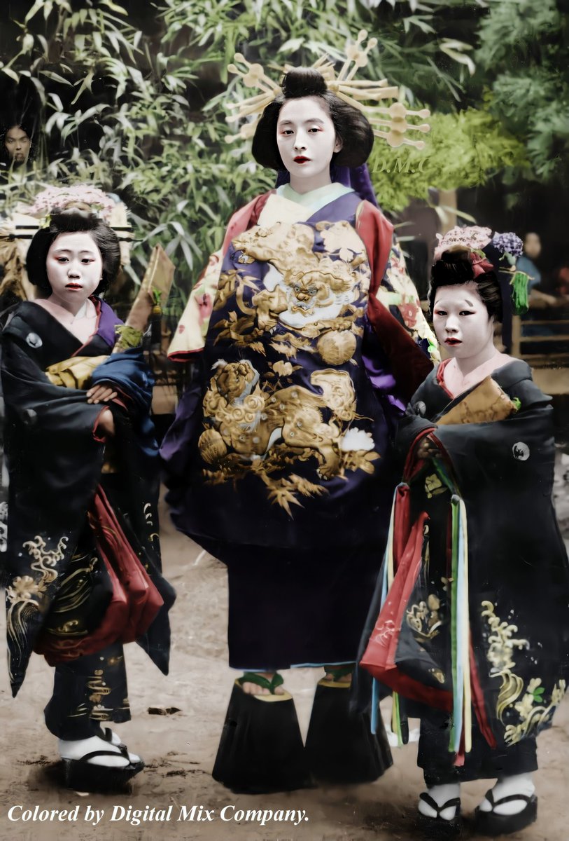 明治の花魁写真を彩色化 Togetter