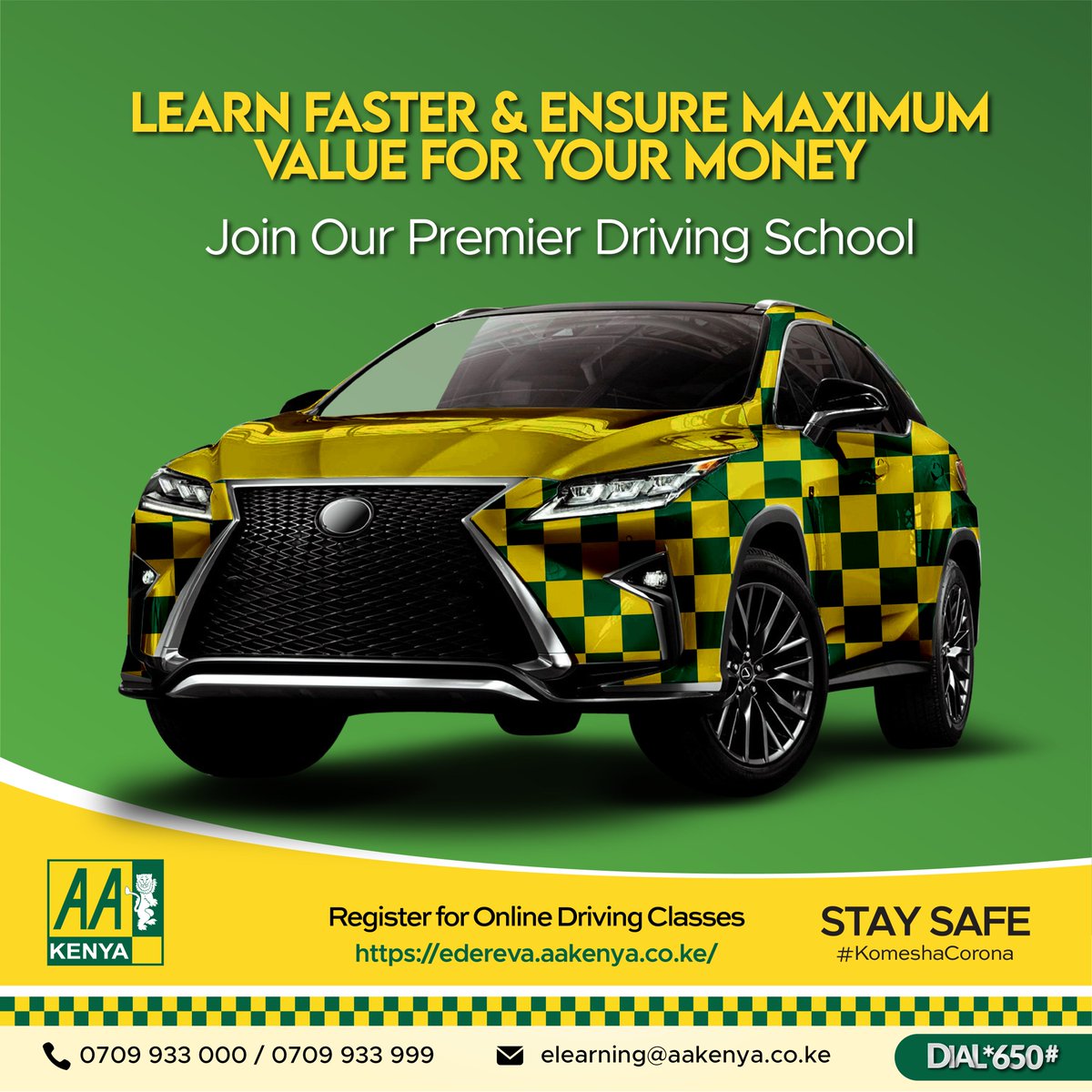 AAKenya's tweet photo. Premier driving  is AA`s executive driving school wing that is tailored made to suit both youths and adults who would like to be competent drivers but needs personal space, flexibility, enough training time within the shortest time possible. For enquiries call us 0716144909 https://t.co/u7EzhC3jar