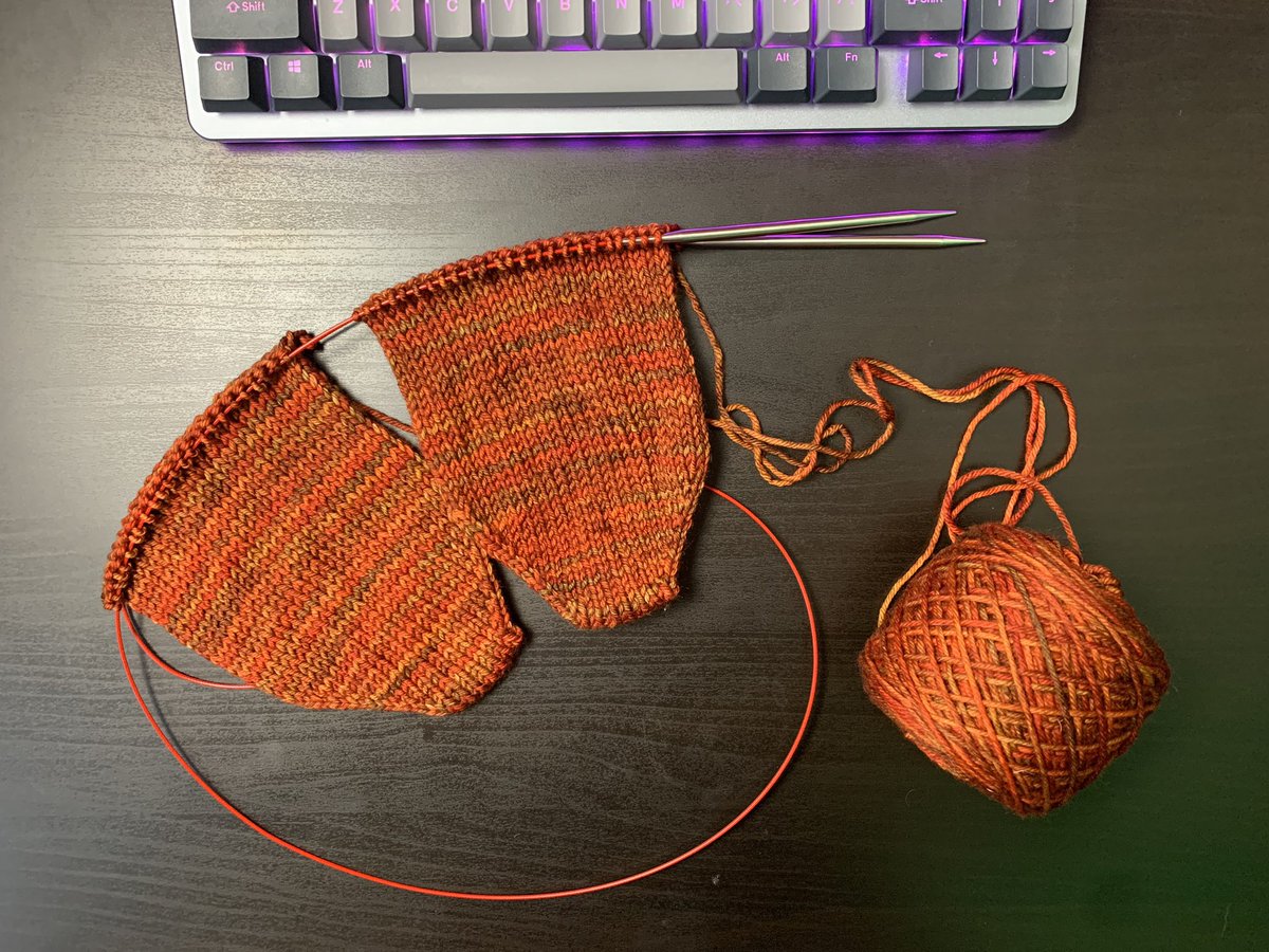 Day 3/100: Monday, August 10thI did quite a bit of knitting on my fall socks! The yarn is working up beautifully. Definitely satisfying my fall craving for now. #100DaysOfProjects