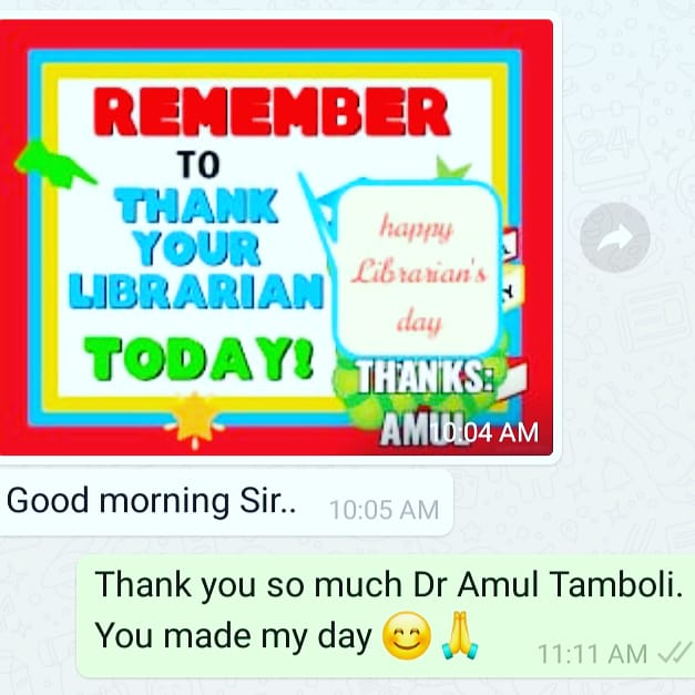 kdattu's tweet photo. What a excellent occasion to say thank you. Happy Librarians' day! https://t.co/l63C6ZS3PK