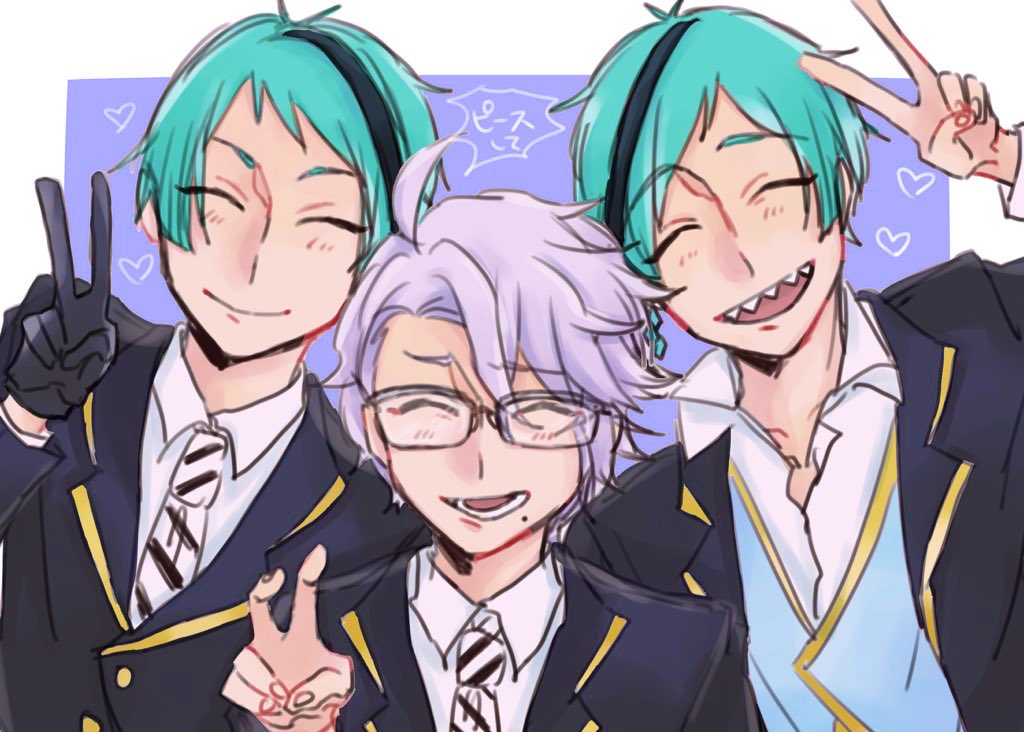 ピースして 幻覚 えのおのイラスト