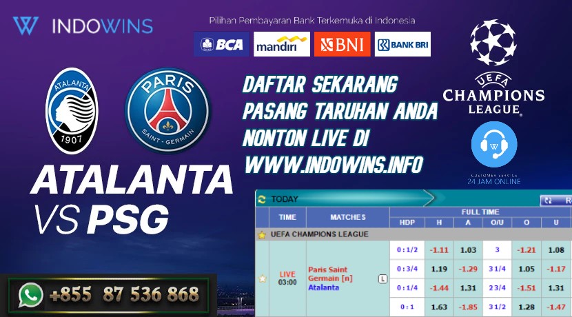 ong_siska's tweet photo. Yuk yang nanti malam ada rencana mau nonton ligachampion bisa bareng2 di Indowins yah 😘
#indowins #ligachampion #bigmatch #AtalantaPSG #bolaonline https://t.co/8totLGLtgw