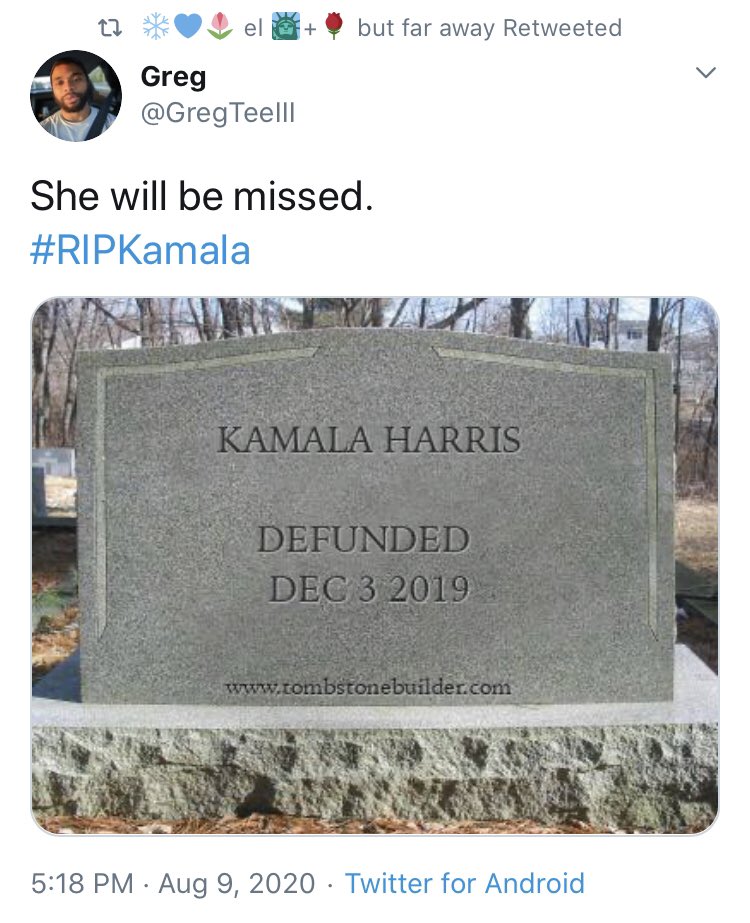 Let’s not forget the ones wishing Kamala died...