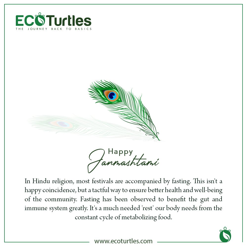 ecoturtleshub's tweet photo. Wishing you all healthy fasting, and a happy and safe Janmashtami!
#BackToBasics #HinduFestivals https://t.co/r4jzRBjiP8