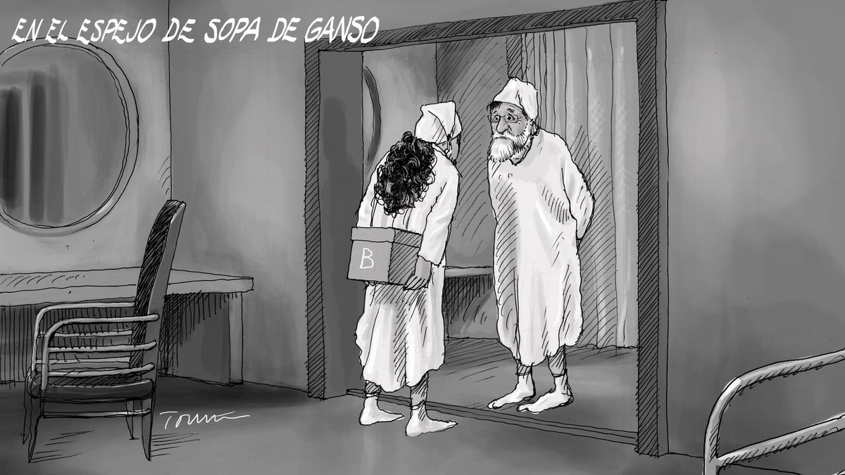 elespanolcom's tweet photo. En el espejo de sopa de ganso #ElZarpazo de @donTomasSerrano #españa #gobierno #politoca #podemos #pabloiglesias #casodina #vullarejo #garciacastellon https://t.co/xx8leTeren