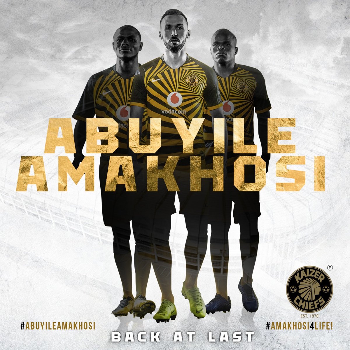 We are happy to be BACK AT LAST! WE are ready for the battle. Make sure you show your love for this last stretch of the season by watching from home and following the action on our platforms.  #AbuyileAmakhosi #KaizerChiefs #amakhosi4life #KCBackAtLast <a href="/KaizerChiefs/">Kaizer Chiefs</a>