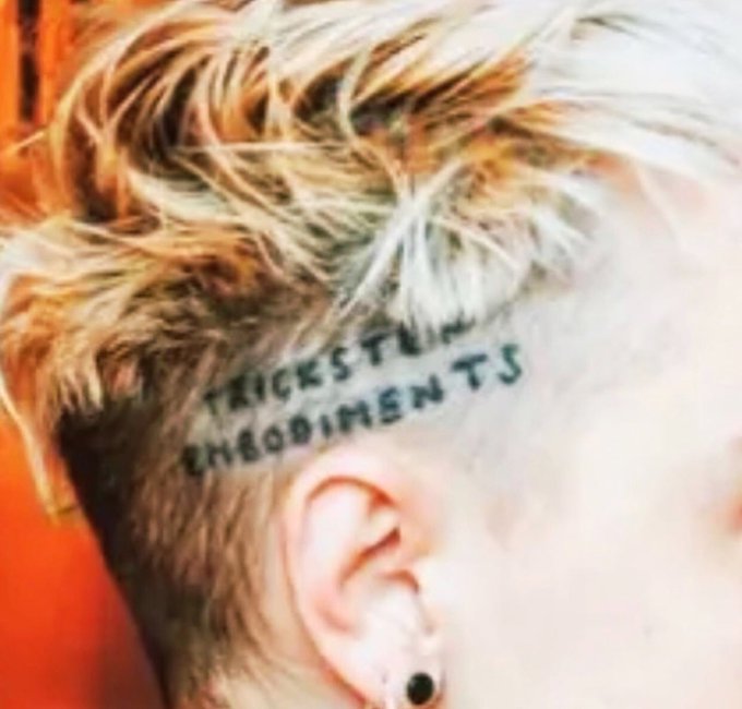 2 pic. Goodnight! Here’s a post dedicated to my head tattoos. Both of which used to be visible until