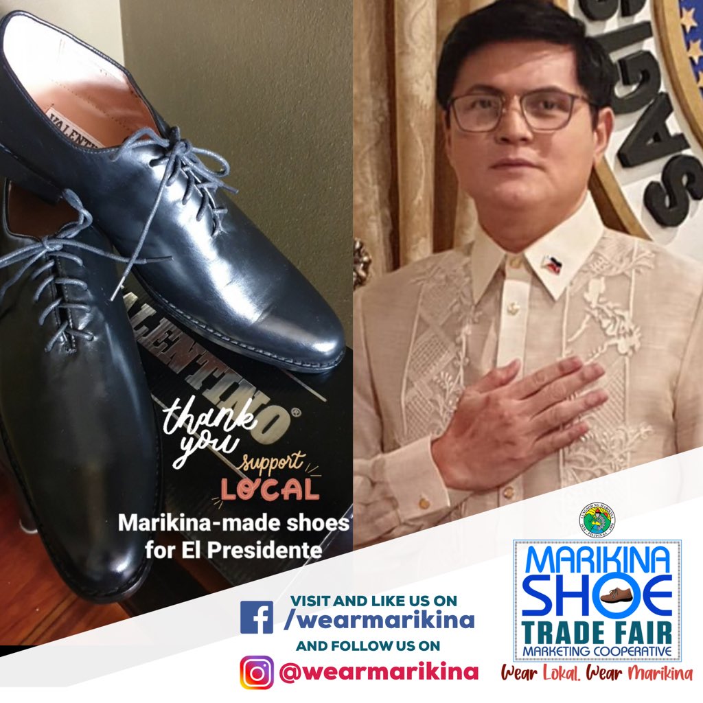 Si President Oscar naniniwala na ang sapatos na gawang Marikina, talagang #IbaYan! Buong pusong nagpapasalamat si Direk Rowell Santiago sa Valentino Shoes at Marikina Local Government! #WearLokal #WearMarikina