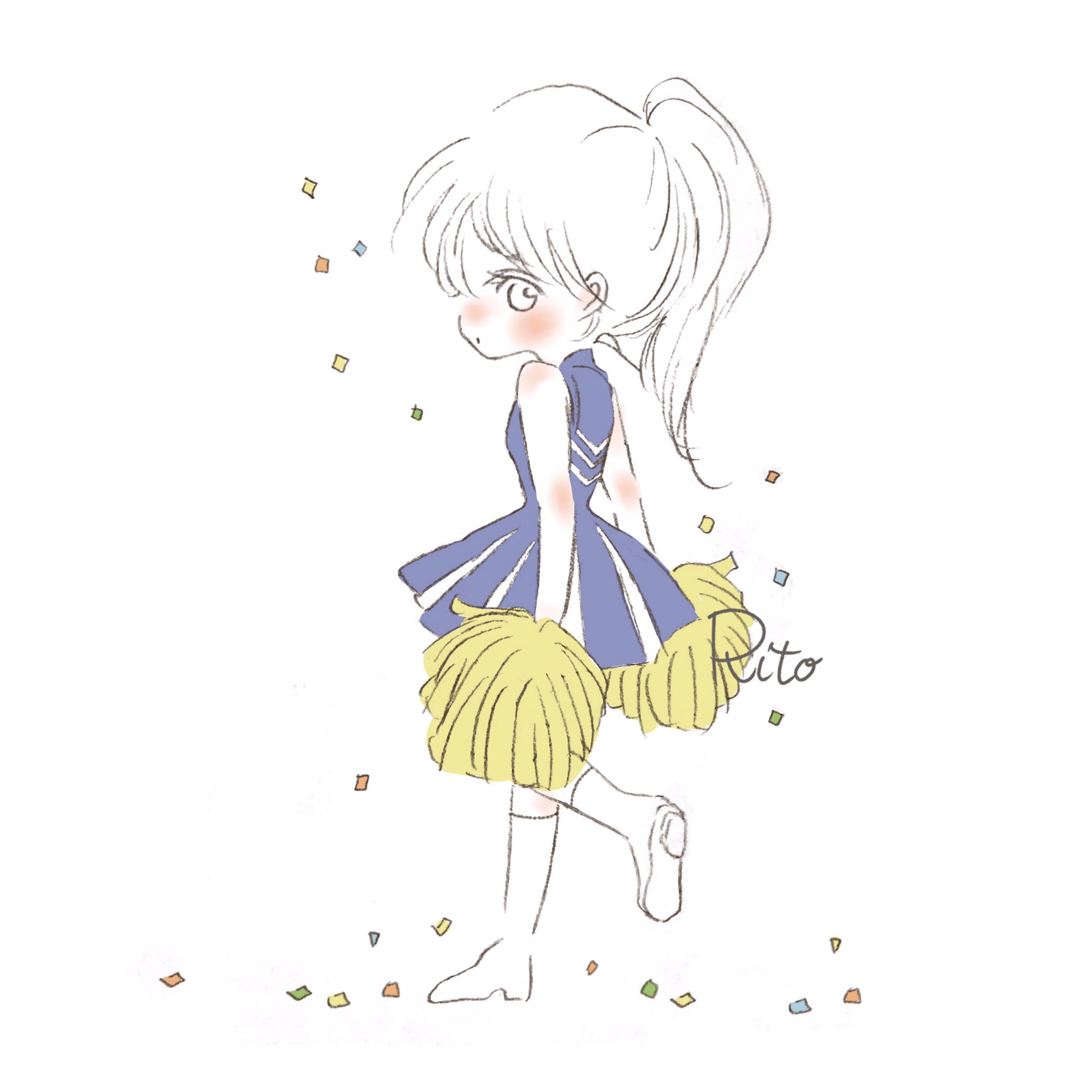 りと Literone2222 在 Twitter 上 チア チア チアダン チアダンス チア部 コーデ コーデイラスト 女の子イラスト ゆるいイラスト いらすと ユニホーム ユニホーム女子 チアリーディング レトロガール レトロ レトロコーデ ポンポン ボンボン