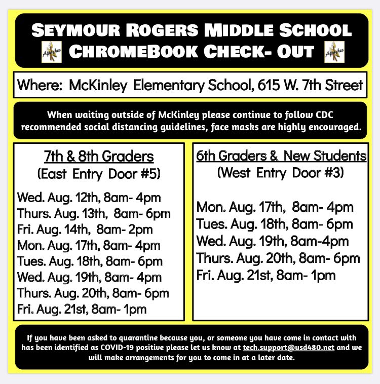 Rome6th's tweet photo. SRMS Chromebook Check-Out Info. 💻 https://t.co/HDll65lDiO