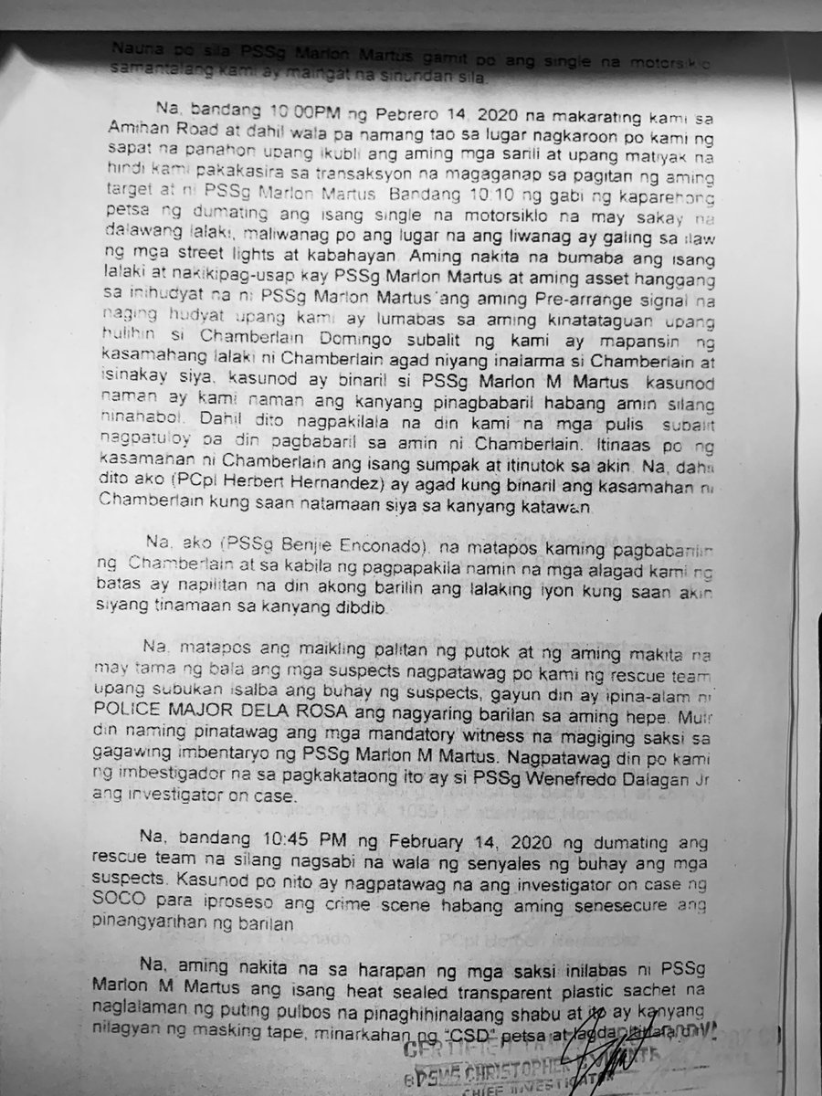 According to the police, in all three buybust operations, the suspects resisted arrest and used their pistols. The police claimed that they had to return fire to defend themselves, which led to the deaths of the drug suspects.