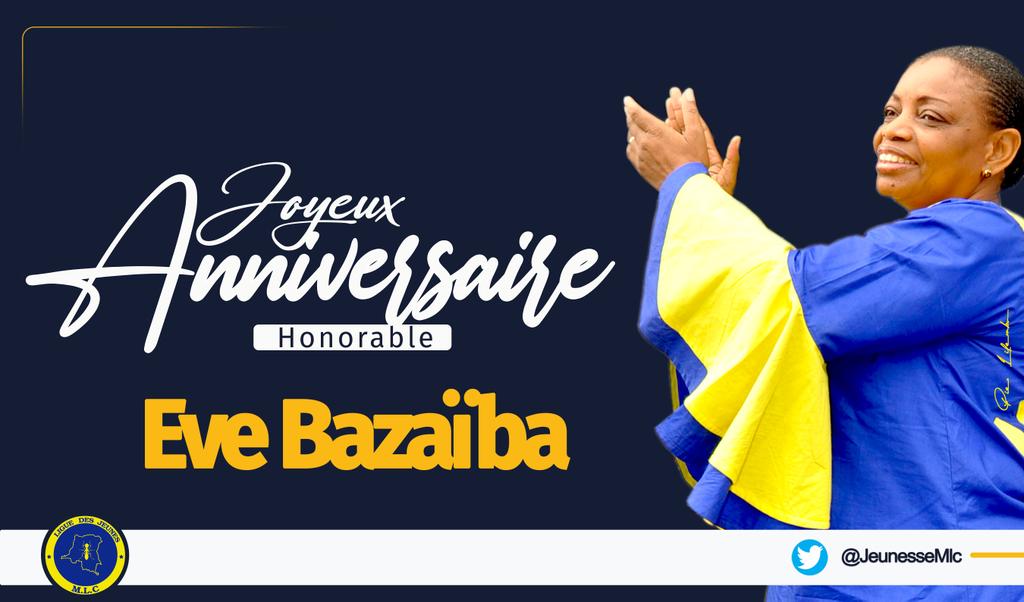 Joyeux anniversaire à notre #SGMlc, <a href="/Evebazaiba/">Eve Bazaiba</a> !
Pleines de bénédictions pour toi, maman !