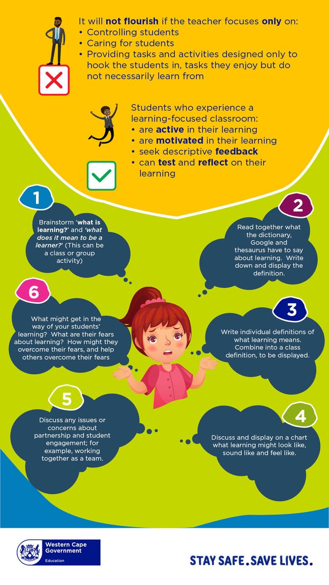 Assessment for learning starts with building learning focused relationships. This way both teacher &amp; learners are involved in the learning experience.