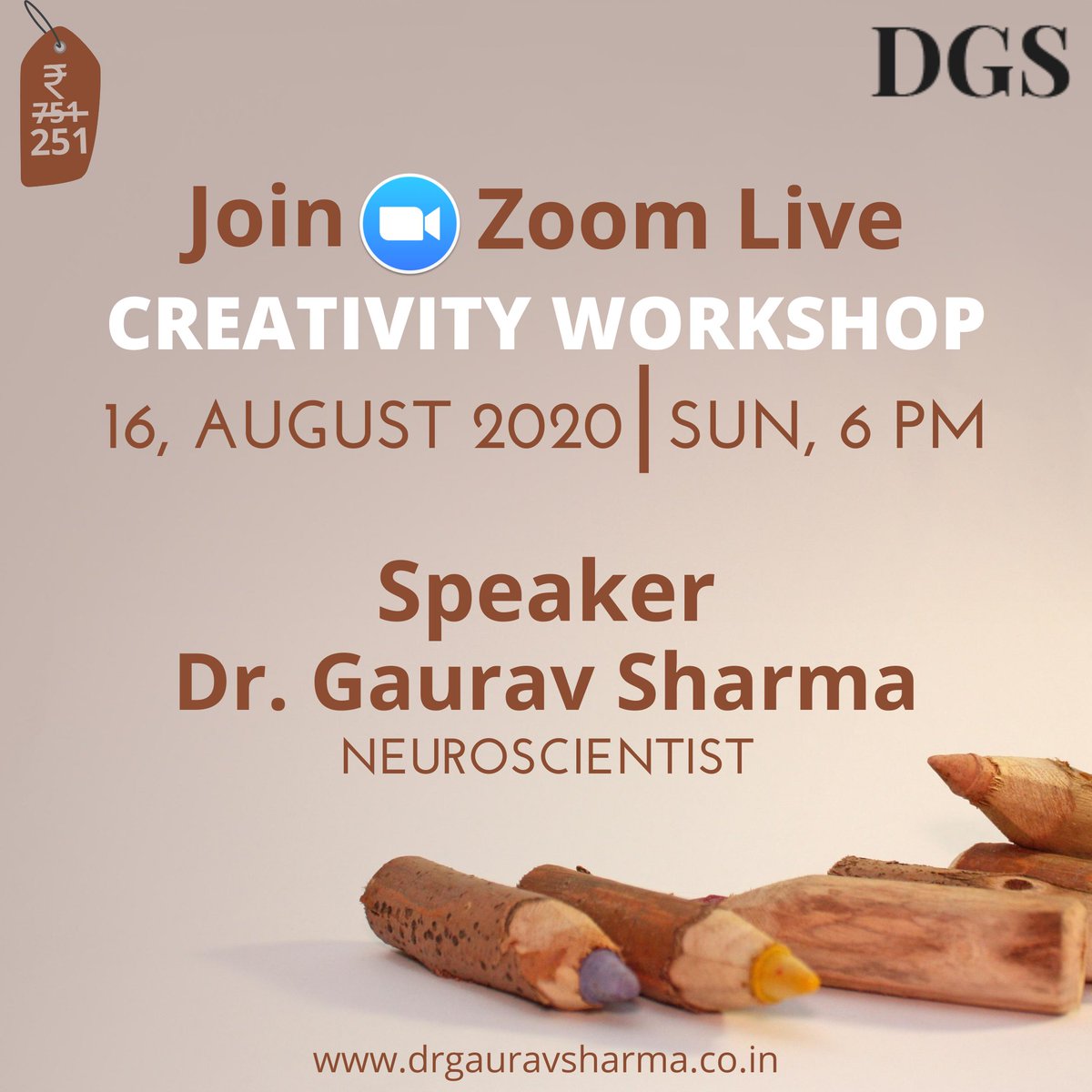 DrGaura47476692's tweet photo. Invitation to Join Live Creativity Workshop on 16 August at 6 pm.
It will be fruitful for you all.
Limited seats!
Enroll Now- https://t.co/oizroHeYMF
For more details contact us at 8810615827 (What's App Only)
.
.
.
.
#creativeworkshops #creativityworkshop #dgs #drgauravsharma https://t.co/2IsWdGZkGK