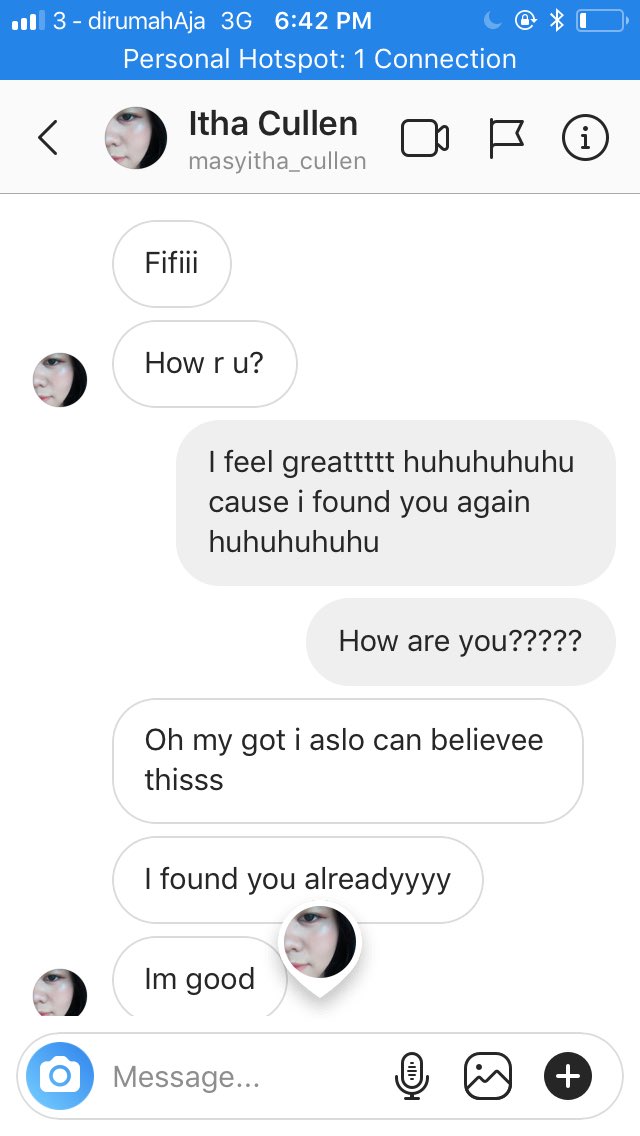 And we chat !!!!! Huhuhu am i dreaming?!