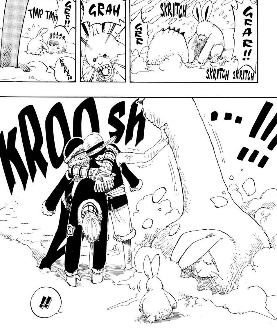 Luffy gives his hat to Nami 