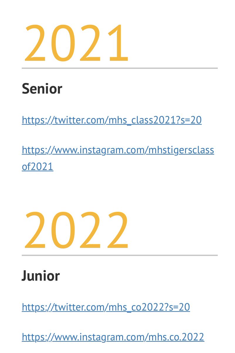 mansfieldhstuco's tweet photo. MHS StuCo is excited to announce that we have LAUNCHED the Mansfield Tiger Information Center!!! Visit https://t.co/kszpIqr4qM   
This website will provide information from each class, social media’s, staff of the month and so much more! https://t.co/8lFgW5EUGU
