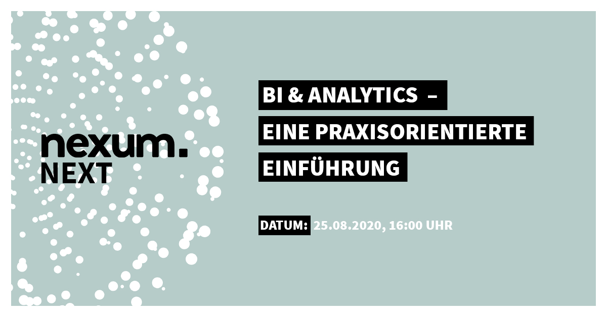 nexum's tweet photo. Wer mehr aus seinen #Daten machen möchte, sollte unser #Webinar "#BI &amp; #Analytics - eine praxisorientierte Einführung" nicht verpassen. Jetzt kostenfrei registrieren 
➡️ https://t.co/kPzF9gKYIe https://t.co/ekEFdYd98t