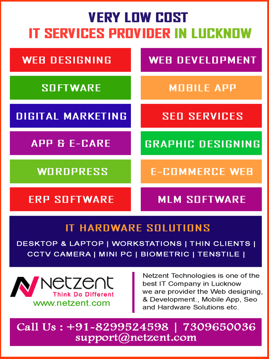 NetzentT's tweet photo. Netzent Technologies is a leading IT Company in Lucknow, Uttar Pradesh that offer IT services like Website Development, Software, website design, Mobile Apps, Website Hosting, SEO and Digital marketing &amp; Hardware Services Providers in Lucknow,
#webdevelopment #webdesign #SEO https://t.co/rOVFdD8gKI